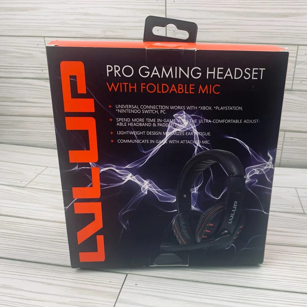 Vivitar Lvlup Pro Gaming Headset with Foldable Mic Black Blue PS5 XBOX